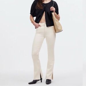 MADEWELL Kick Out Full-Length Jeans NWOT White Cream Size 27